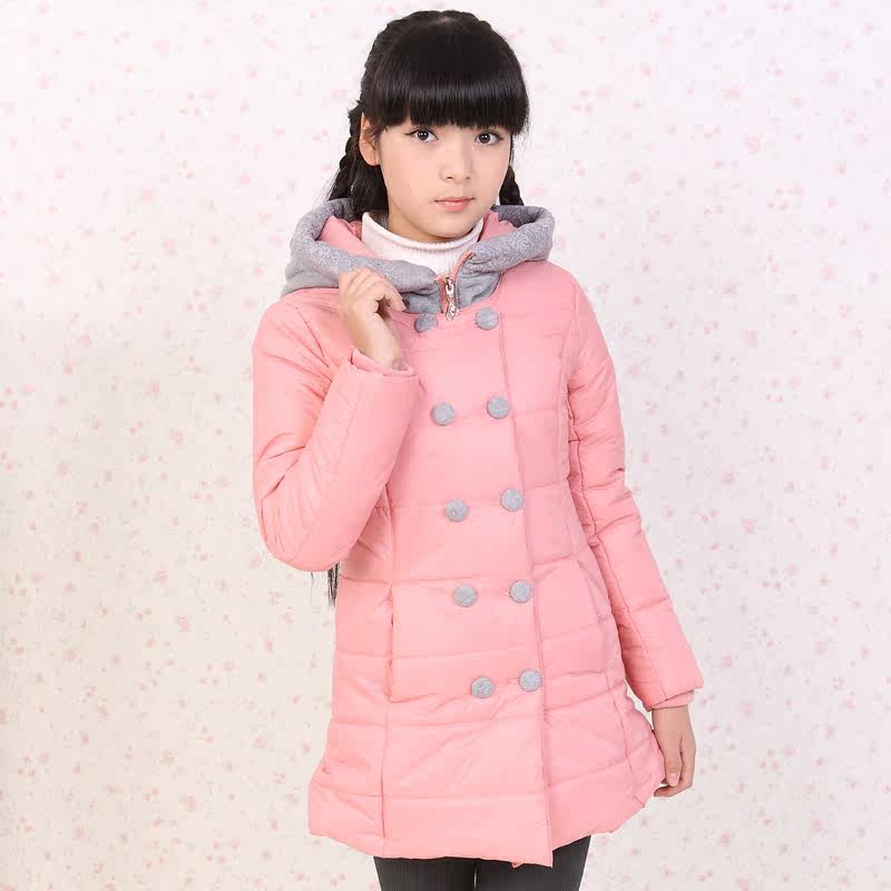 女大童冬装外套13<em>女孩</em>加厚棉袄<em>衣服</em>14<em>初中</em>生