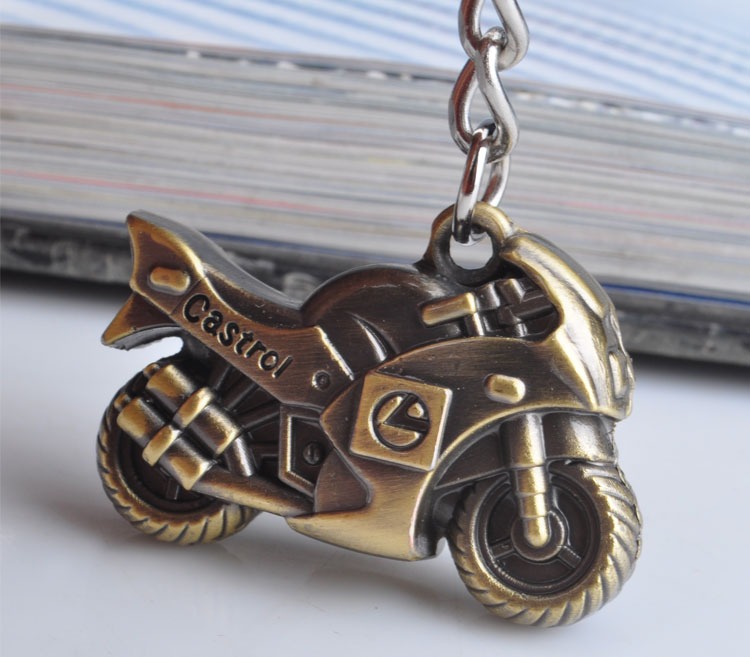 青铜黄铜小摩托车钥匙扣 高档摩托车钥匙扣 仿