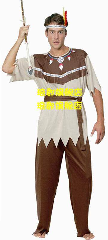 万圣节原始<em>人女印第安人</em>服装<em>印第安人</em>衣服男野