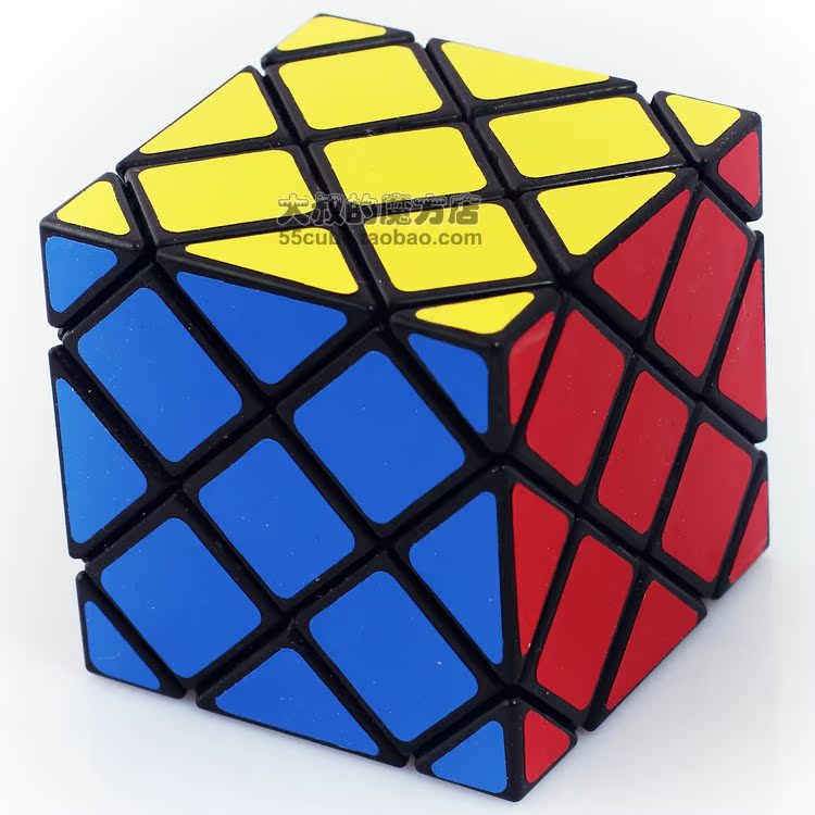 蓝蓝8轴6面体斜转魔方 全新外观斜转结构 精致