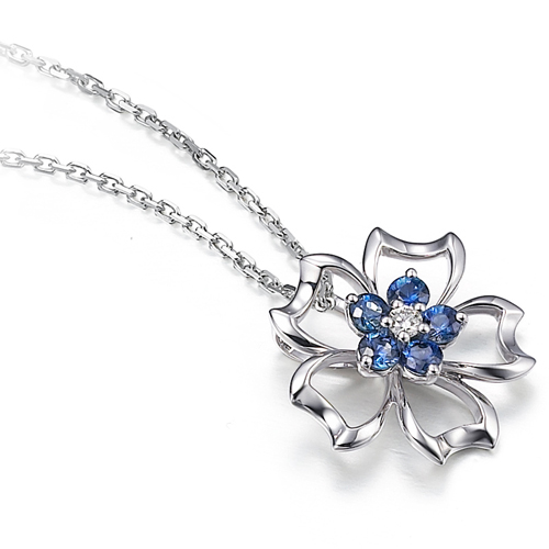 【评价】周大福官方正品绝色系列蓝红宝石吊坠