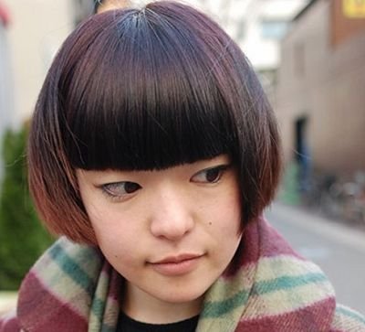 日本街拍美丽刘海改小女孩<em>发型设计</em>头换面_u